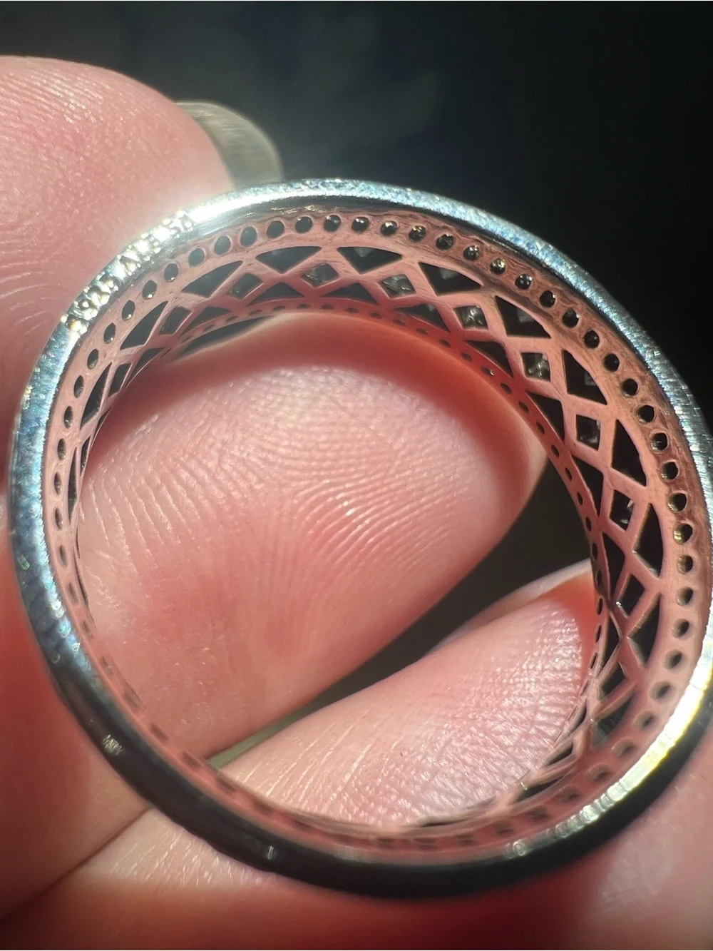 Vintage Fascination Wide Band Ring – Size 8